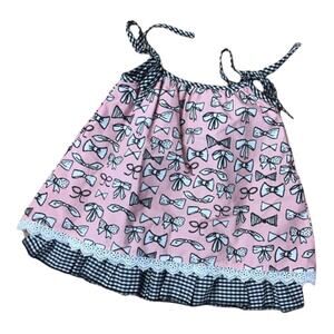 Binx Kids Girls Dress Size 24 Months Pink Black White Bow Print Shift NEW